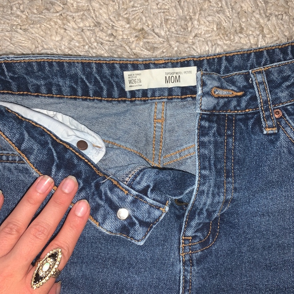 Petite Moto Mom TopShop Jeans